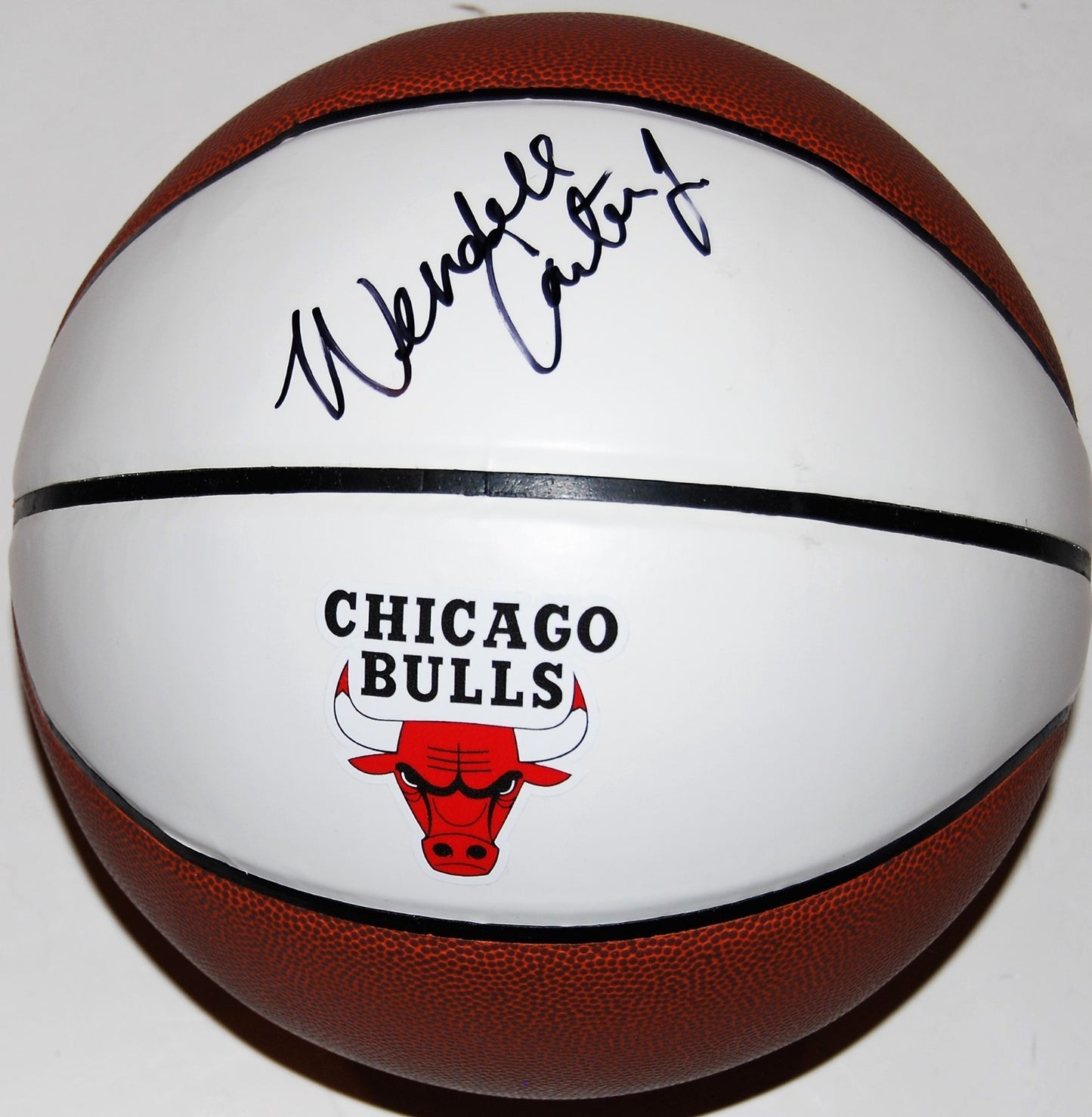 WENDELL CARTER JR signed (CHICAGO BULLS) LOGO autographed basketball W/COA #1