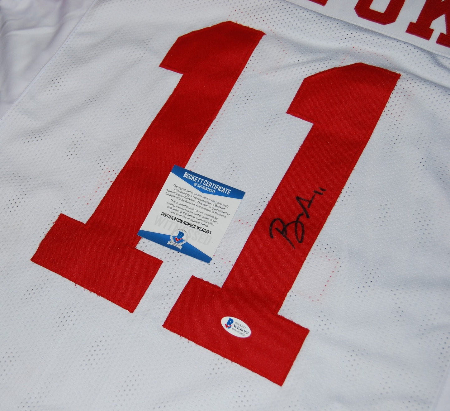 BRANDON AIYUK signed (SAN FRANCISCO 49ERS) Custom XL jersey BECKETT Witnessed