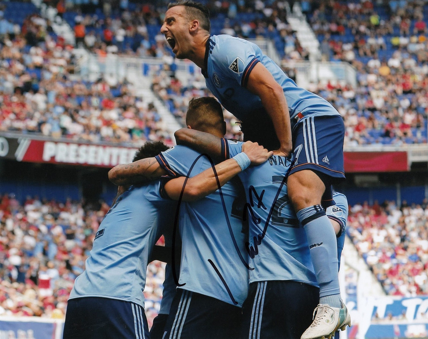 R.J ALLEN signed (NEW YORK CITY FC) MLS SOCCER 8X10 photo *NYCFC* W/COA
