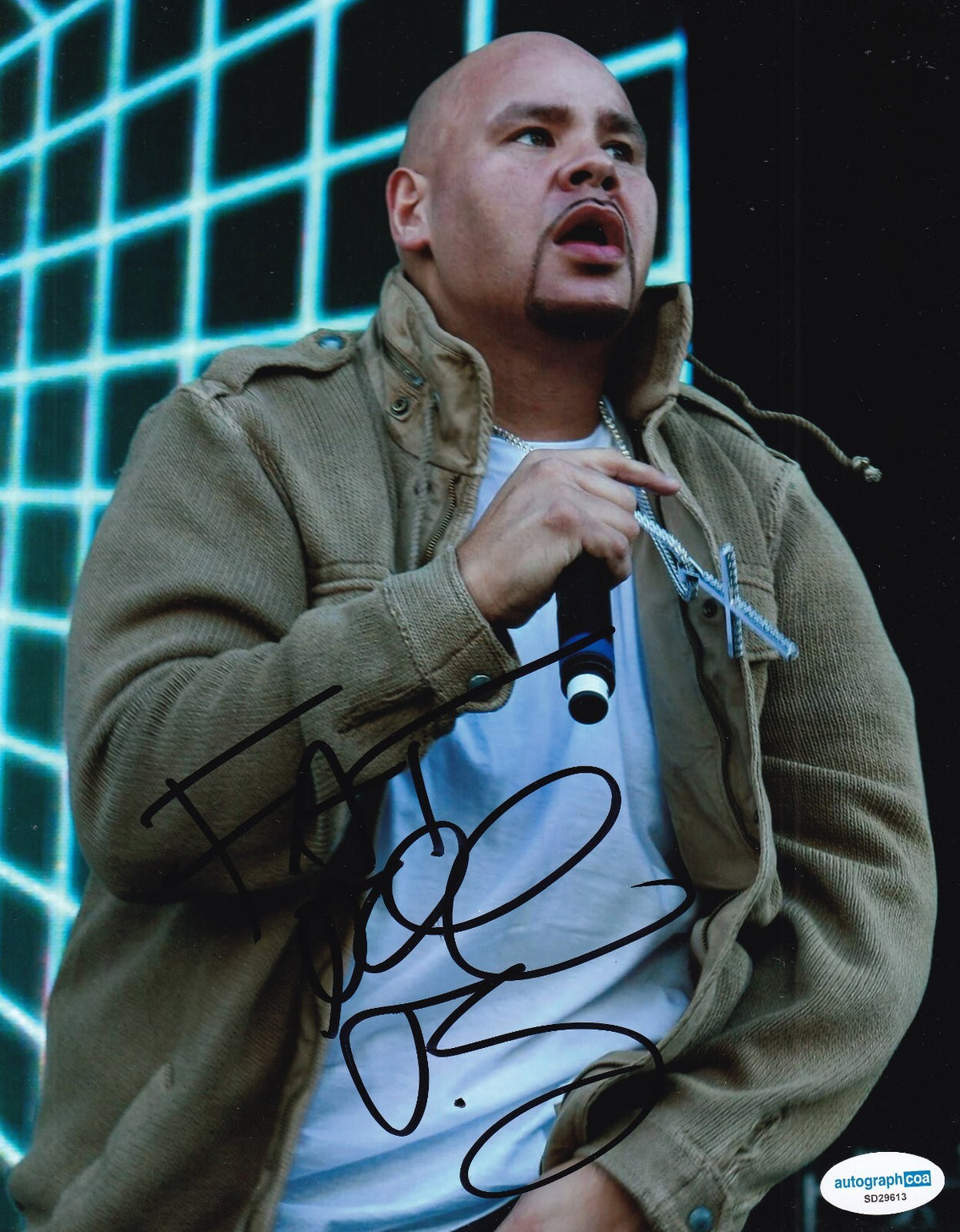 FAT JOE signed (LEAN BACK) Music singer FAMILY TIES 8X10 photo ACOA SD29613