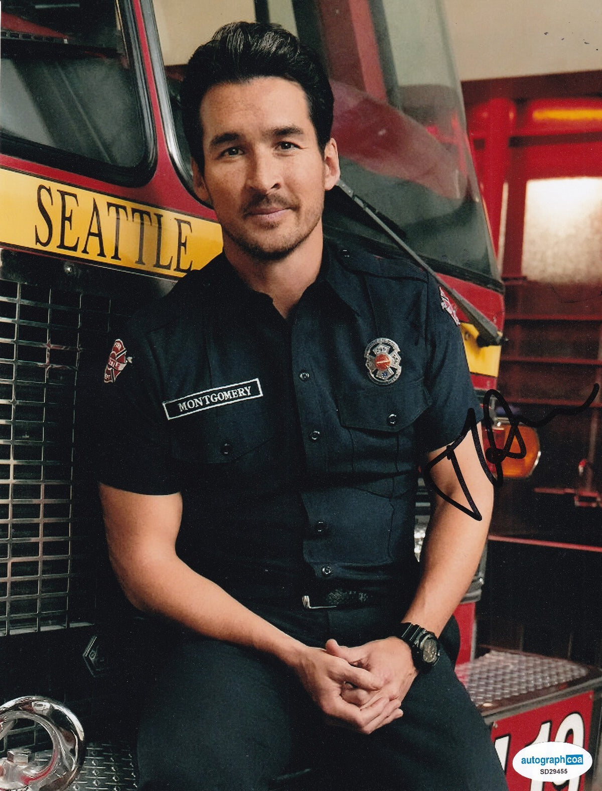 JAY HAYDEN signed (STATION 19) Travis Montgomery 8X10 photo ACOA SD29455