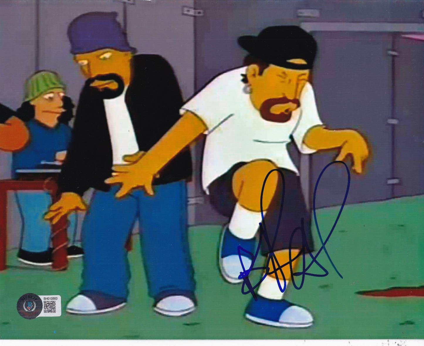 B-REAL signed (CYPRESS HILL) Simpsons Music 8X10 photo BECKETT BAS BH010860
