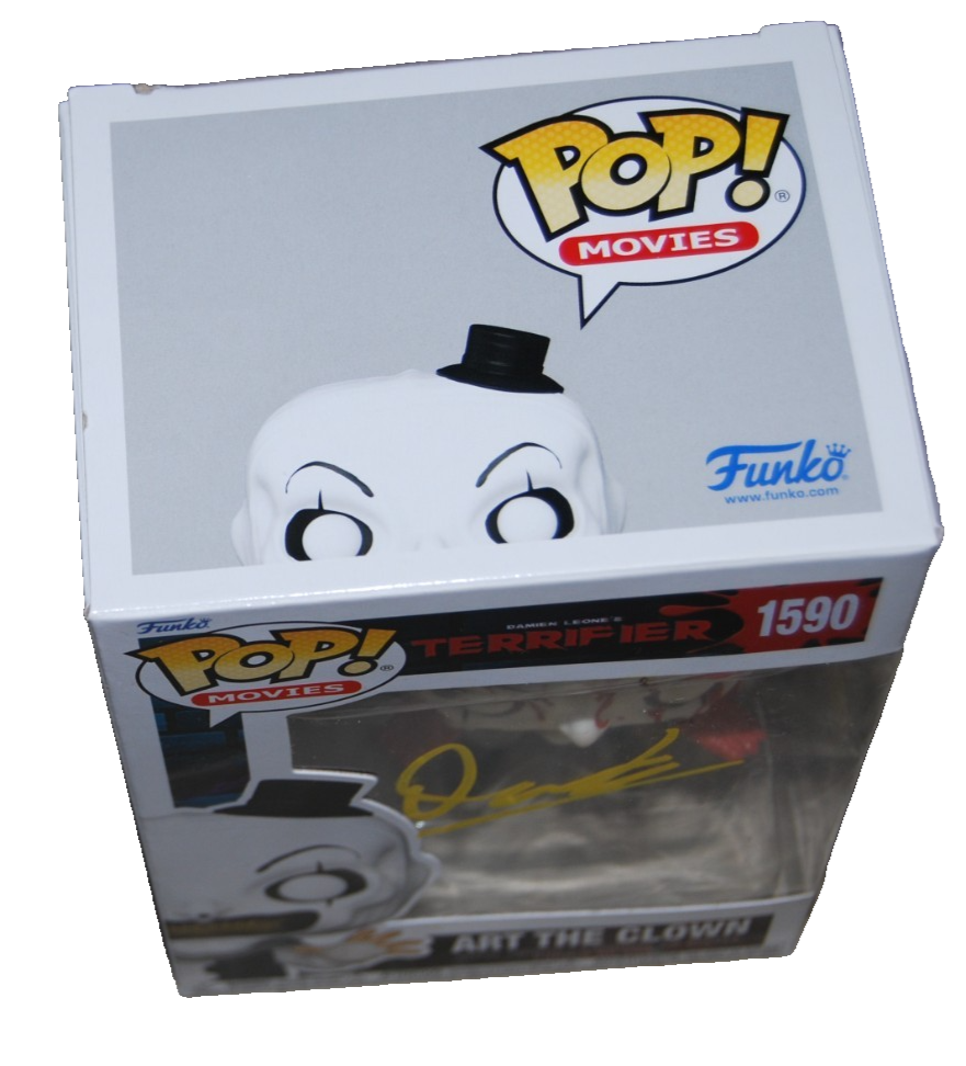 DAMIEN LEON signed (TERRIFIER) Art The Clown #1590 autograph Funko Pop BECKETT