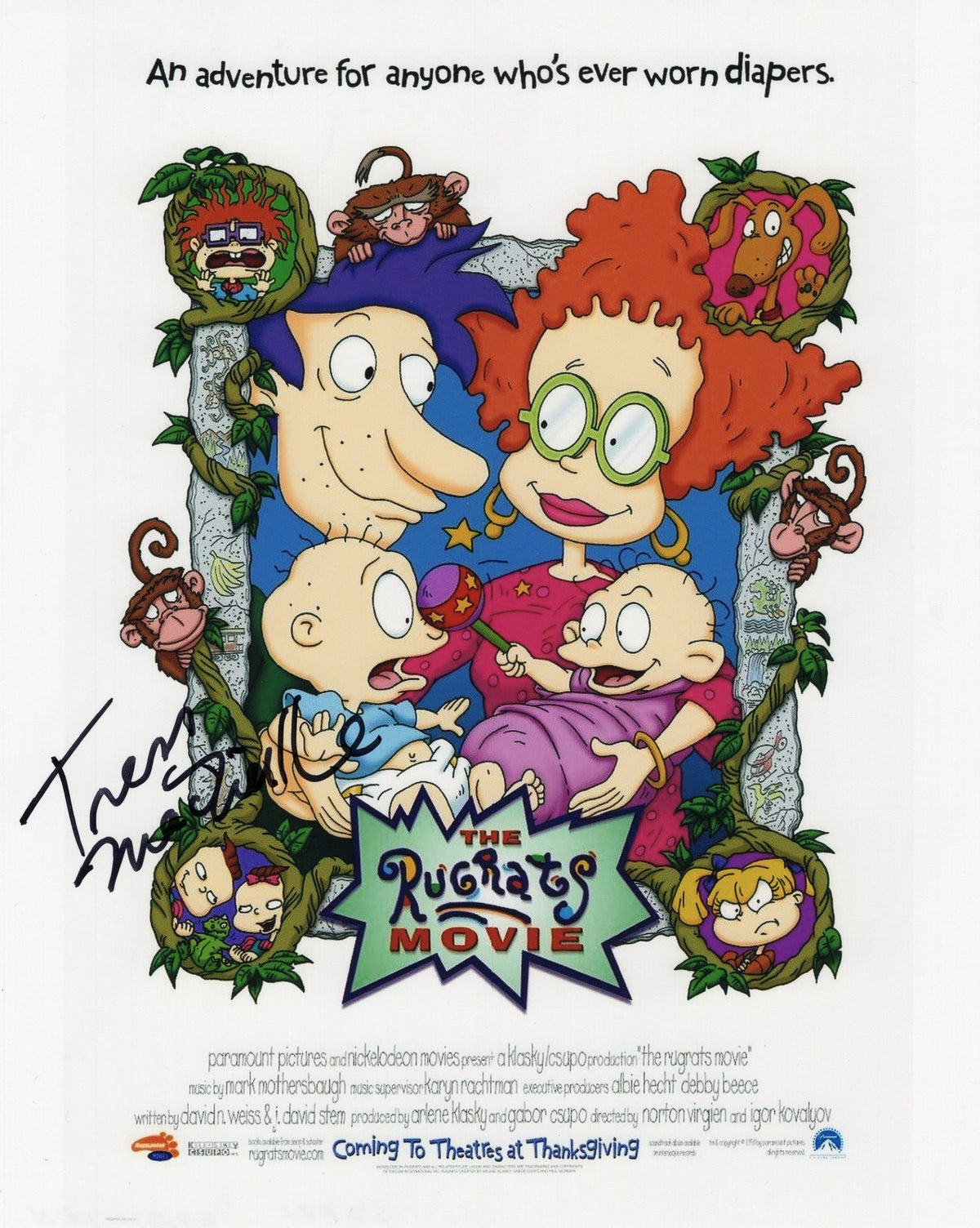Tress MacNeille The Rugrats Movie Signed 8x10 Photo w/COA