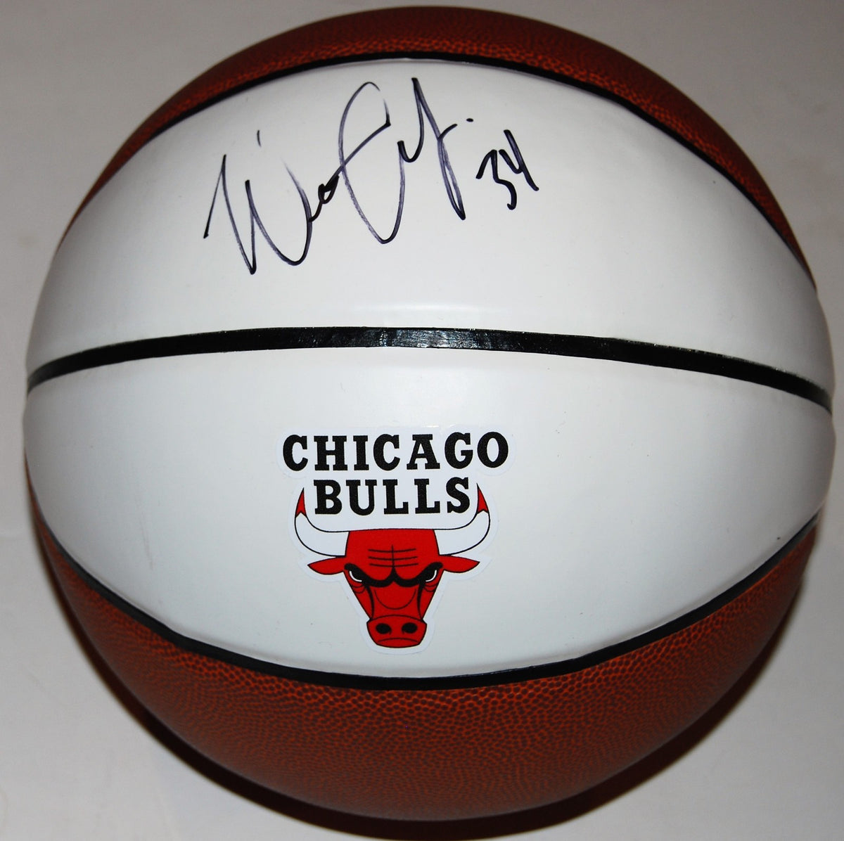 WENDELL CARTER JR signed (CHICAGO BULLS) LOGO autographed basketball W/COA #2