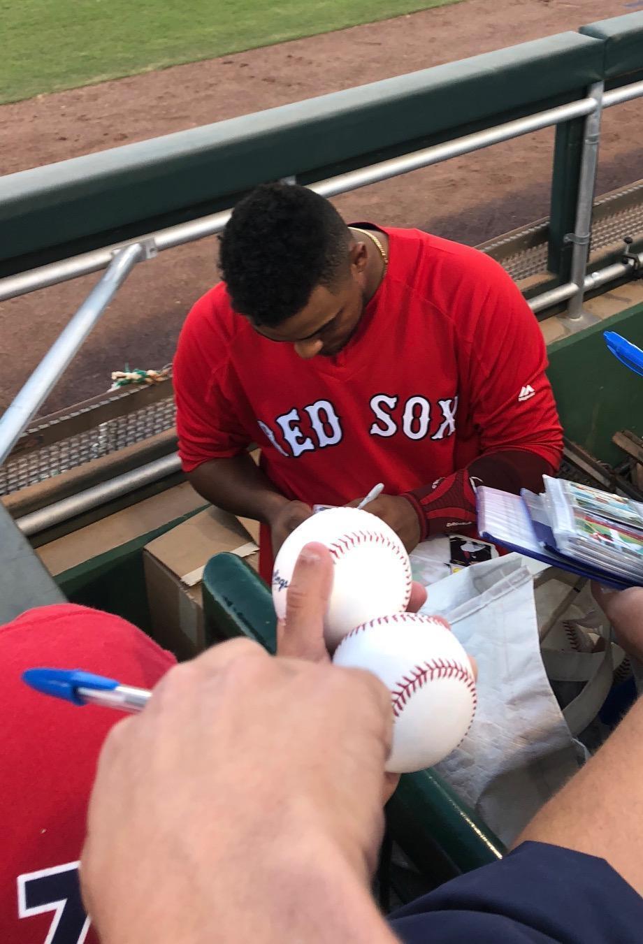 DARWINZON HERNANDEZ signed OML Major League baseball (BOSTON RED SOX) W/COA