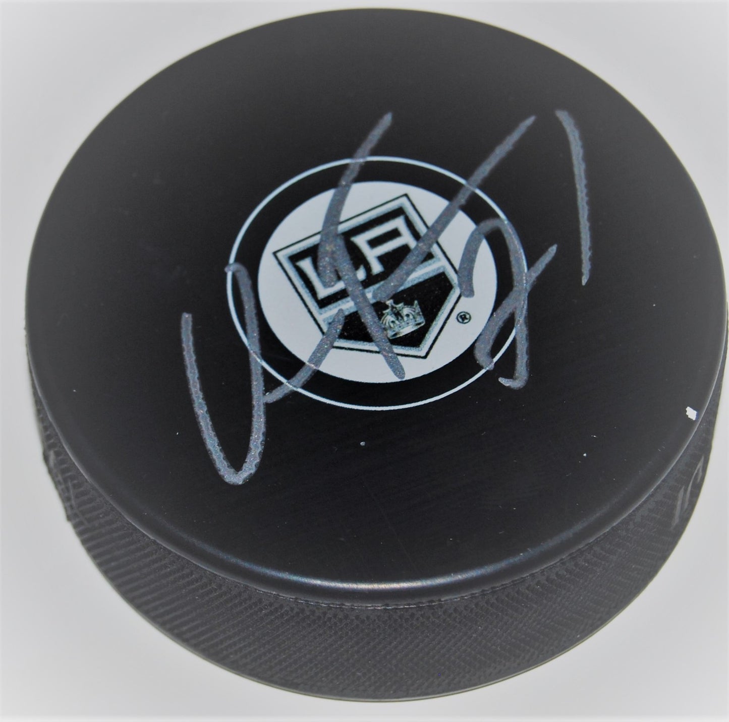 OSCAR FANTENBERG signed (LOS ANGELES KINGS) souvenir logo hockey puck W/COA