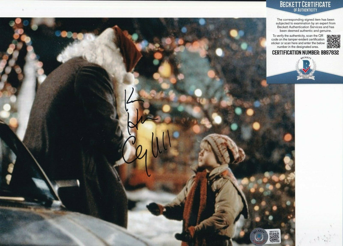 KEN HUDSON CAMPBELL signed (HOME ALONE) Santa Movie 8X10 photo BECKETT BB97832