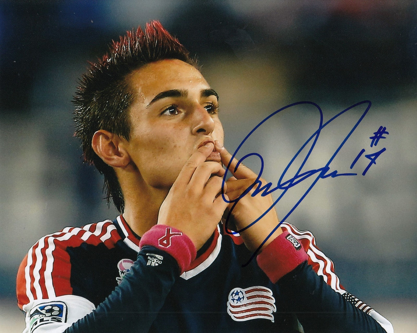 DIEGO FAGUNDEZ signed (NEW ENGLAND REVOULTION) MLS SOCCER 8X10 photo W/COA #1