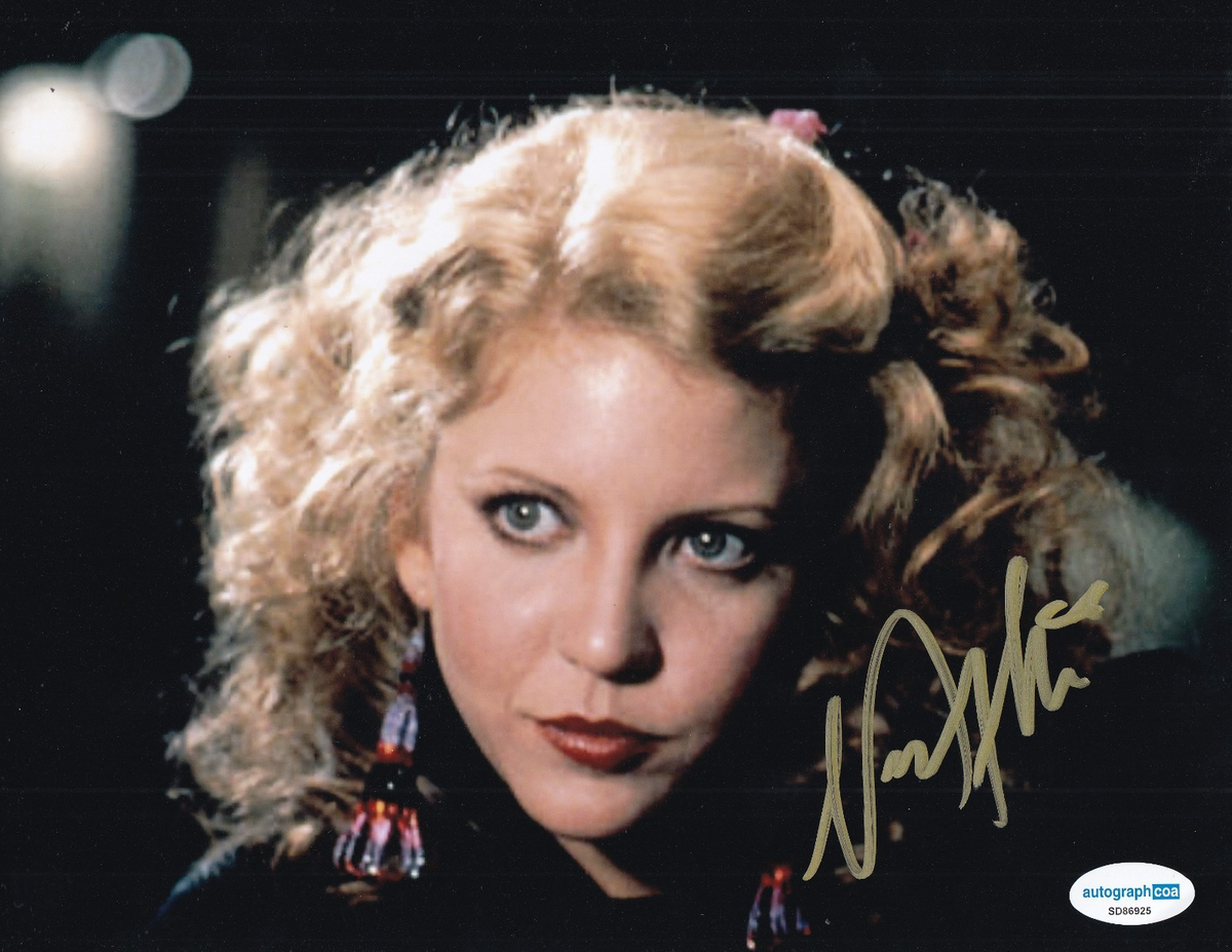 NANCY ALLEN signed (DRESSED TO KILL) Liz Blake movie 8X10 photo ACOA SD86925