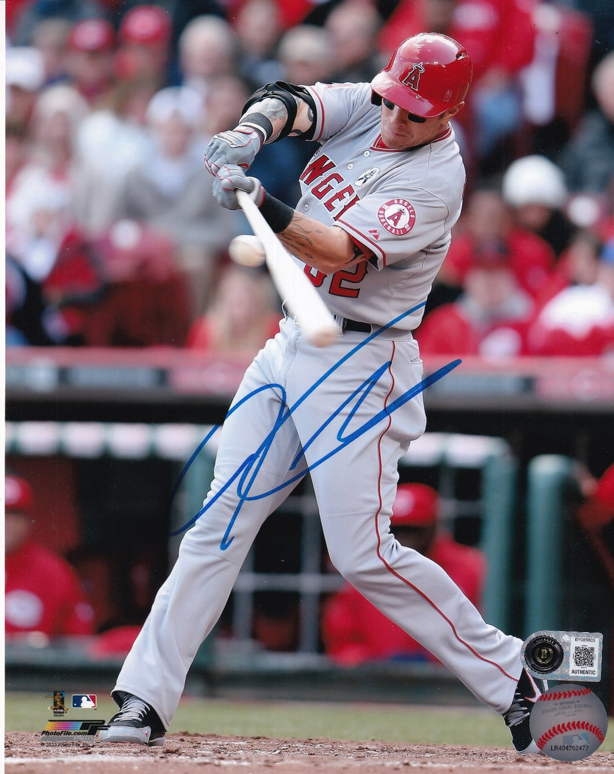 JOSH HAMILTON signed (LOS ANGELES ANGELS) baseball 8X10 photo BECKETT BY085803