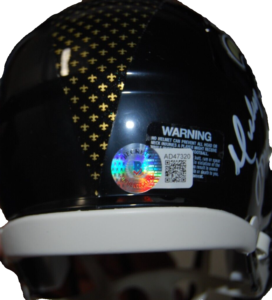 MICKEY LOOMIS signed (NEW ORLEANS SAINTS) mini football helmet BECKETT AD47320