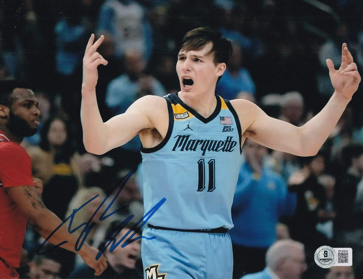 TYLER KOLEK signed MARQUETTE GOLDEN EAGLES basketball 8X10 photo BECKETT BP30818