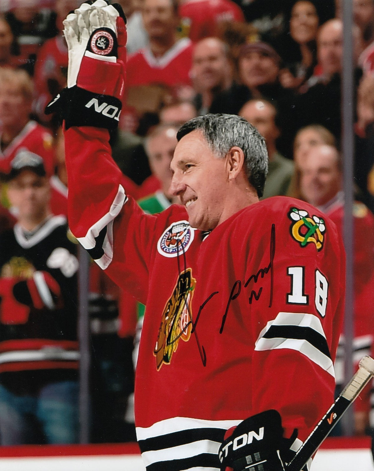 DENIS SAVARD signed (CHICAGO BLACKHAWKS) HOCKEY 8X10 photo W/COA #1