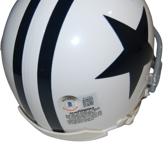 RANDY WHITE signed (DALLAS COWBOYS) mini football helmet BECKETT BAS BH15393