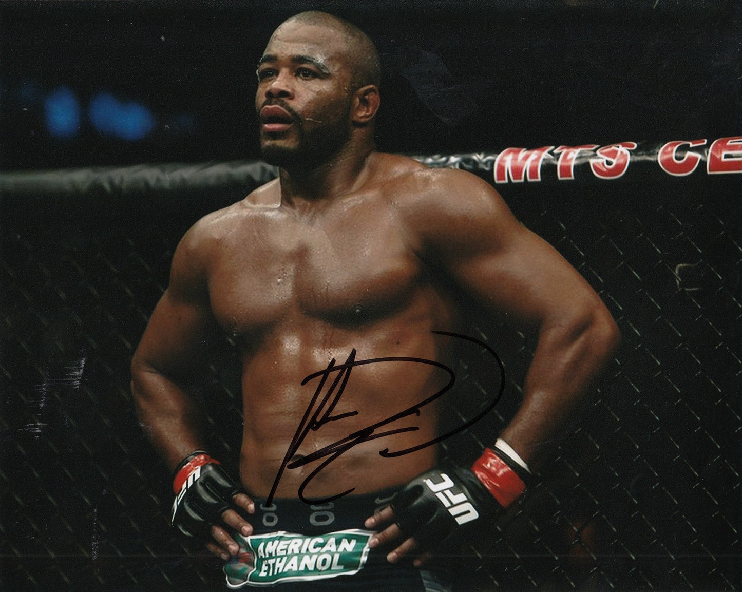 RASHAD "SUGA" EVANS signed (UFC) MMA FIGHTING 8X10 photo W/COA #3