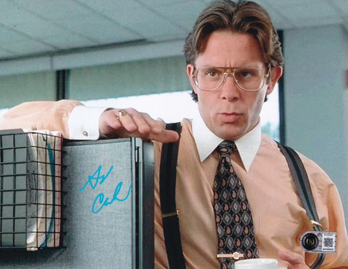 GARY COLE signed (OFFICE SPACE) Bill Lumbergh Movie 8X10 photo BECKETT BY085667
