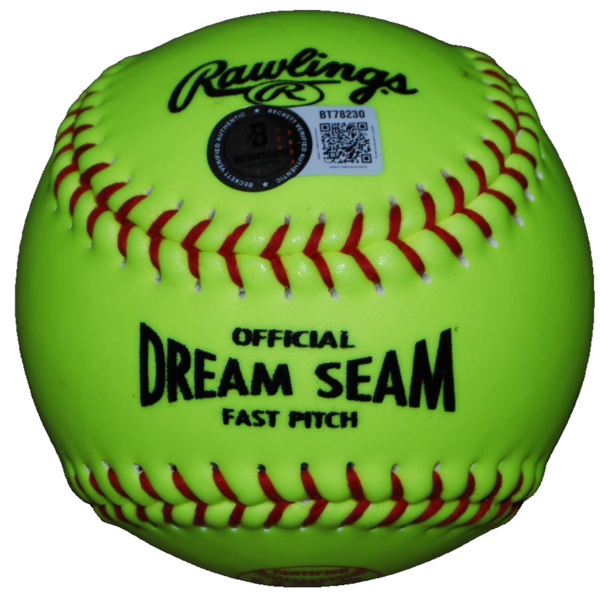 MEGAN FARAIMO signed (TALONS) UCLA USA Softball 12" BECKETT BAS BT78230