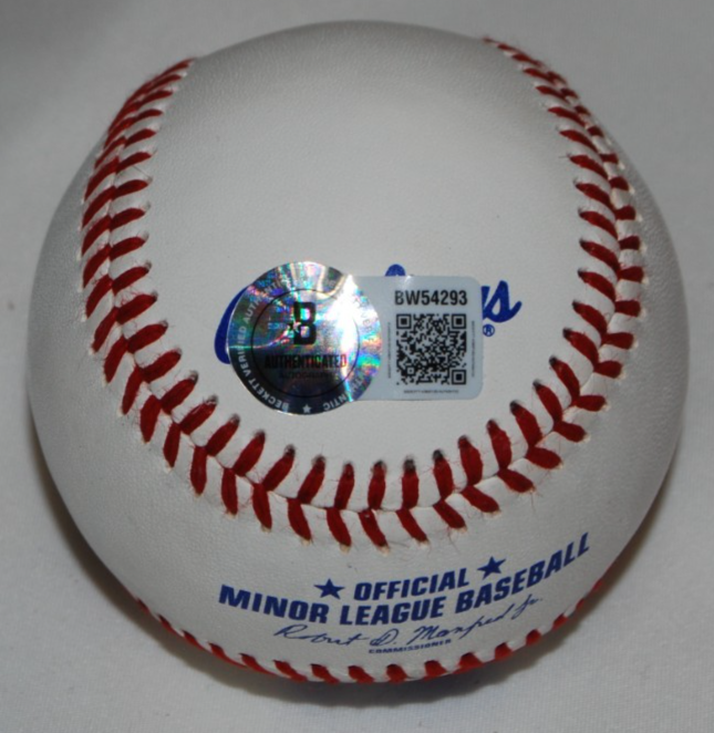 TYLER COLVIN signed (CHICAGO CUBS) ML Minor League baseball BECKETT BW54293