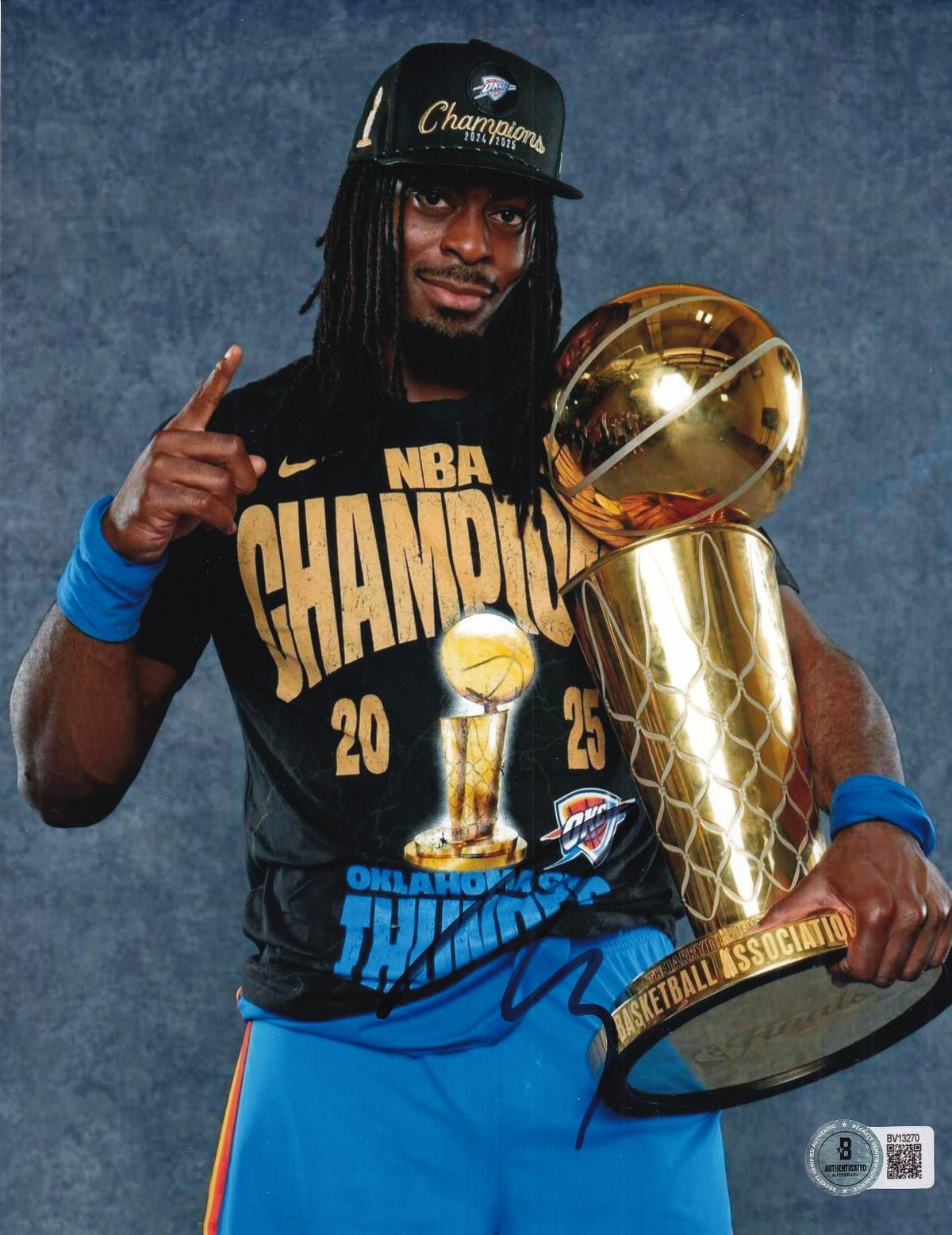 LUGUENTZ DORT signed OKLAHOMA CITY THUNDER basketball 8X10 photo BECKETT BV13270