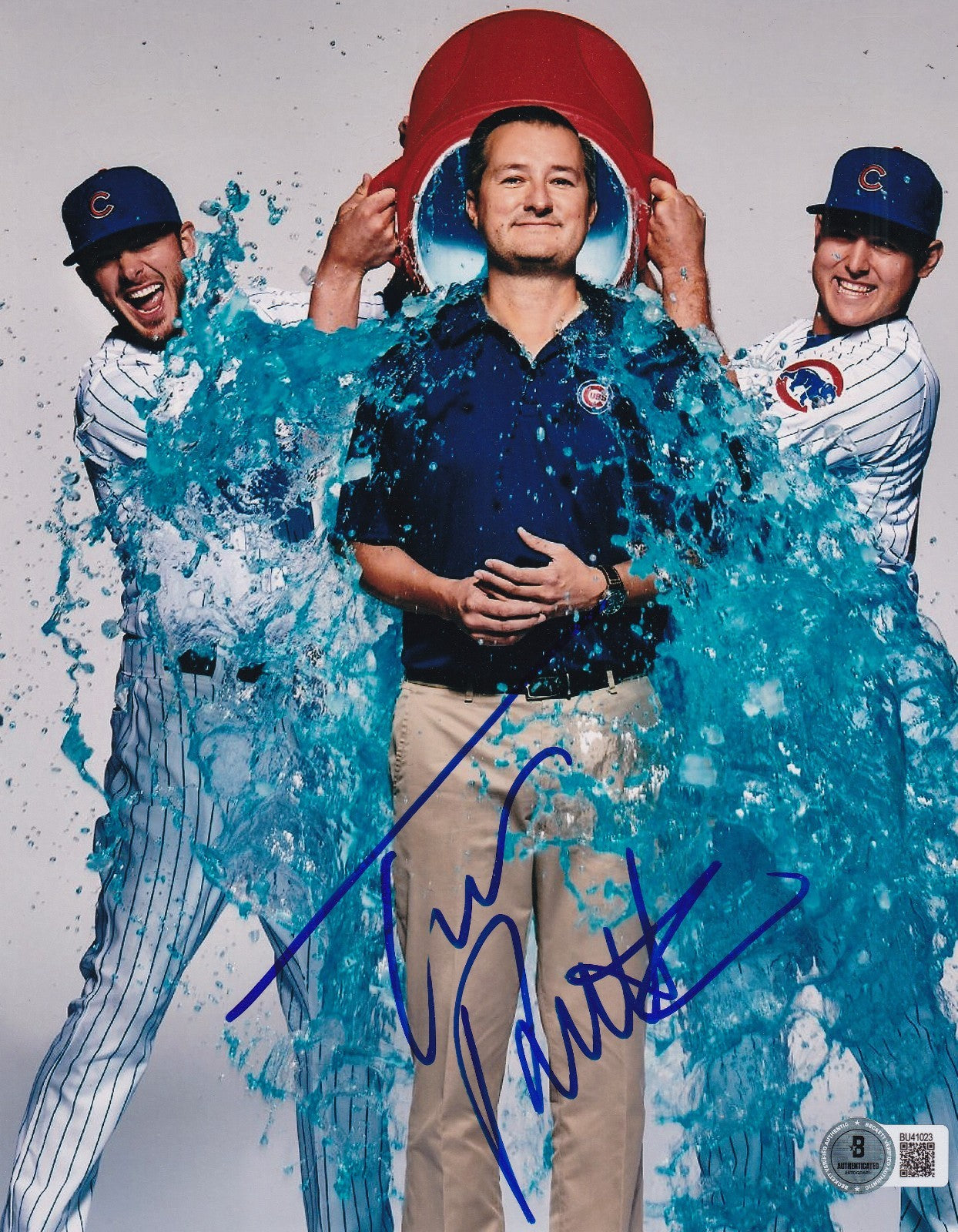 TOM RICKETTS signed (CHICAGO CUBS) Baseball 8X10 photo BECKETT BAS BU41023