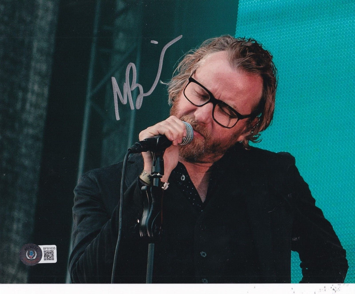 MATT BERNINGER signed (THE NATIONAL) Music Singer 8X10 photo BECKETT BF81635