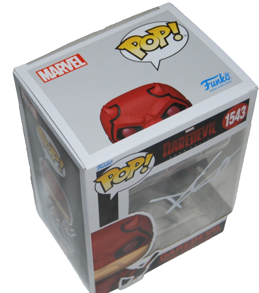 CHARLIE COX signed (DAREDEVIL) Born Again Funko Pop #1543 BECKETT BY085866