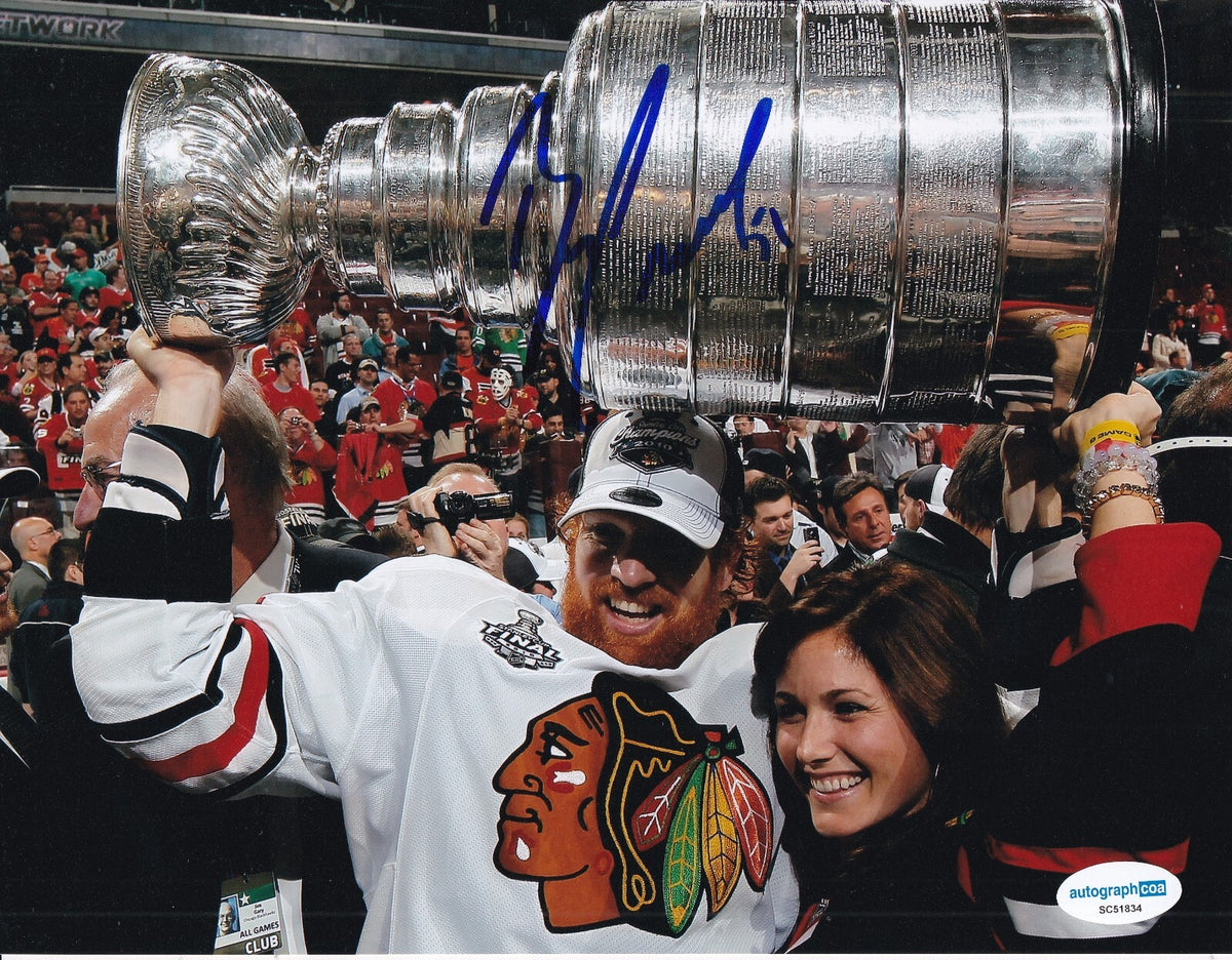 BRIAN CAMPBELL signed (CHICAGO BLACKHAWKS) Hockey 8X10 photo ACOA SC51834
