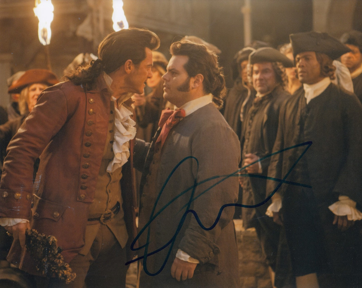LUKE EVANS signed (BEAUTY AND THE BEAST) Movie 8X10 photo *GASTON* W/COA #3