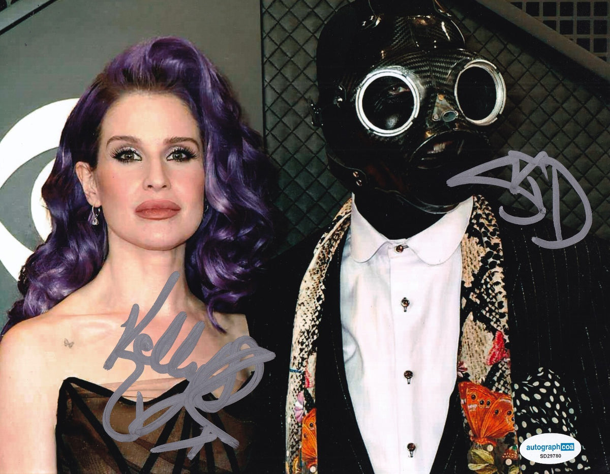 KELLY OSBOURNE and SID WILSON signed (SLIPKNOT) Music 8X10 photo ACOA SD29780
