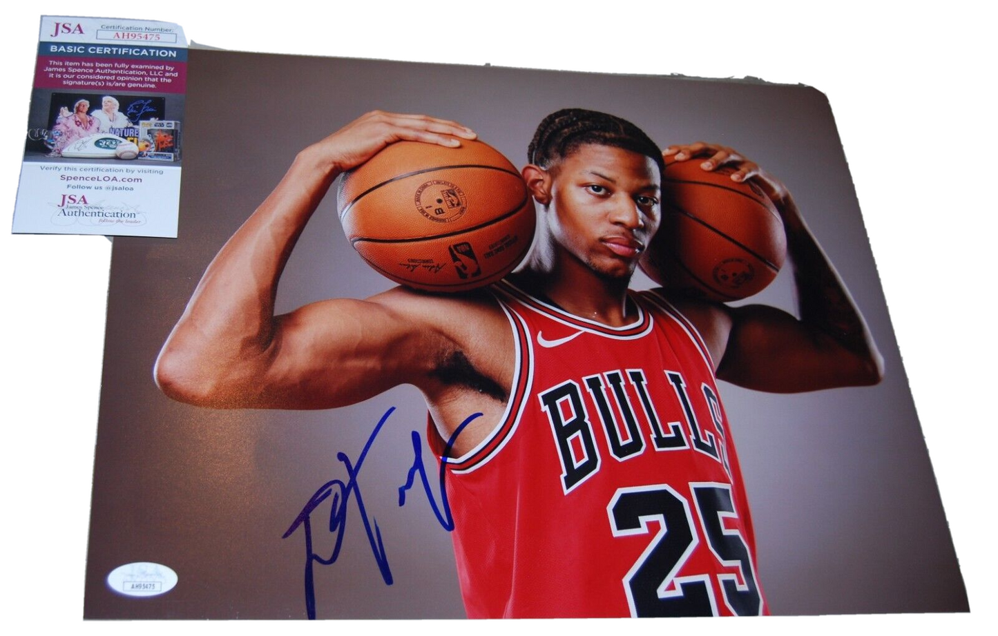 DALEN TERRY signed (CHICAGO BULLS) autographed 11X14 photo JSA COA AH95475