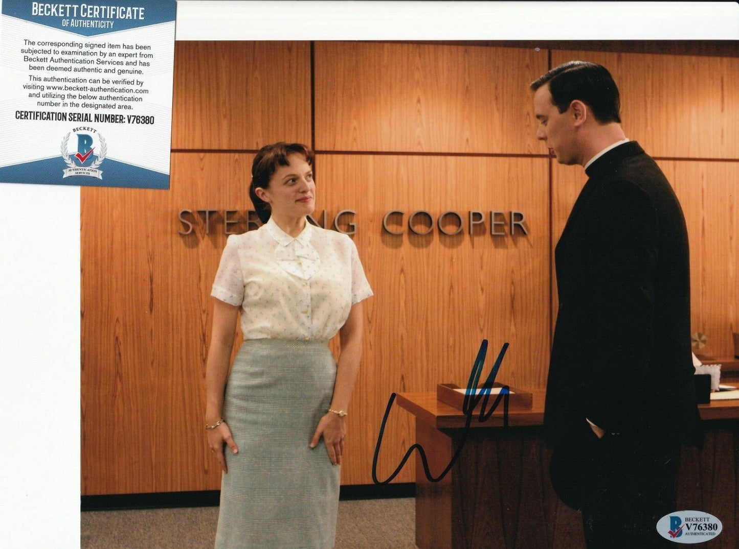 ELIZABETH MOSS signed (MAD MEN) Peggy Olson 8X10 photo BECKETT BAS V76380