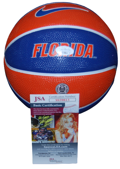 COREY BREWER signed (FLORIDA GATORS) Mini 7" basketball JSA COA SS59813