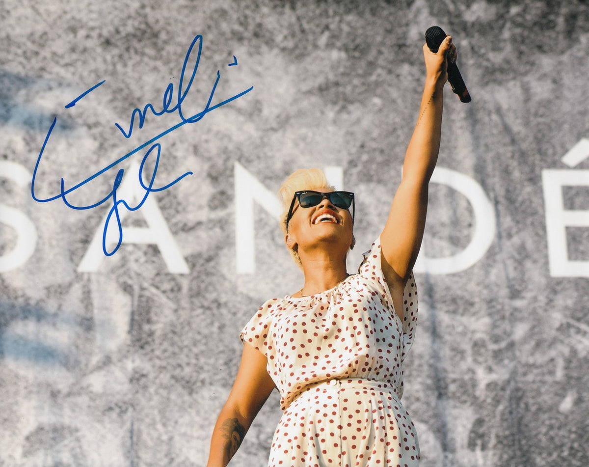 EMELI SANDE signed (MUSIC SINGER) 8X10 photo *NEXT TO ME - HURTS* W/COA #1