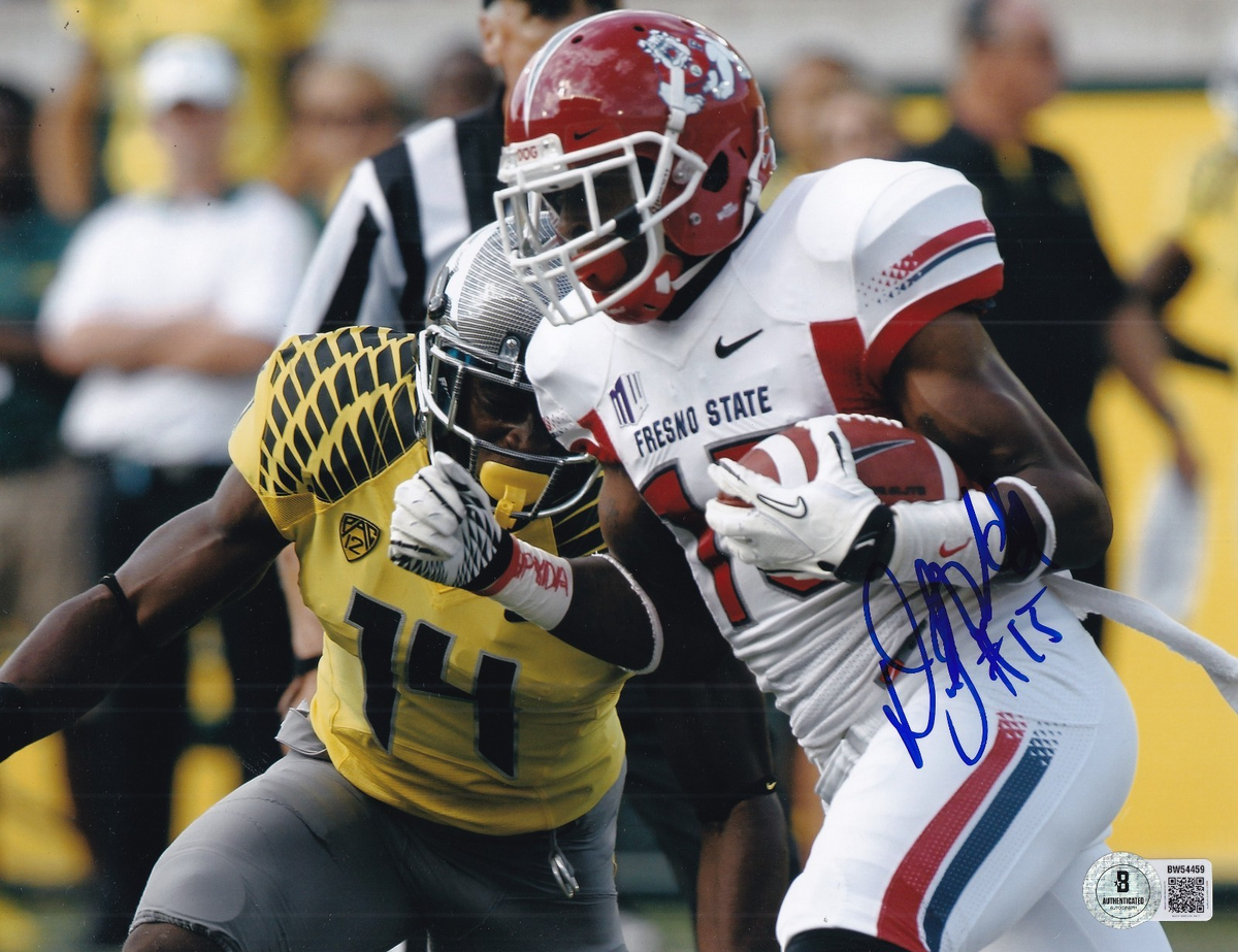 DAVANTE ADAMS signed (FRESNO STATE BULLDOGS) 8X10 photo BECKETT BAS BW54459