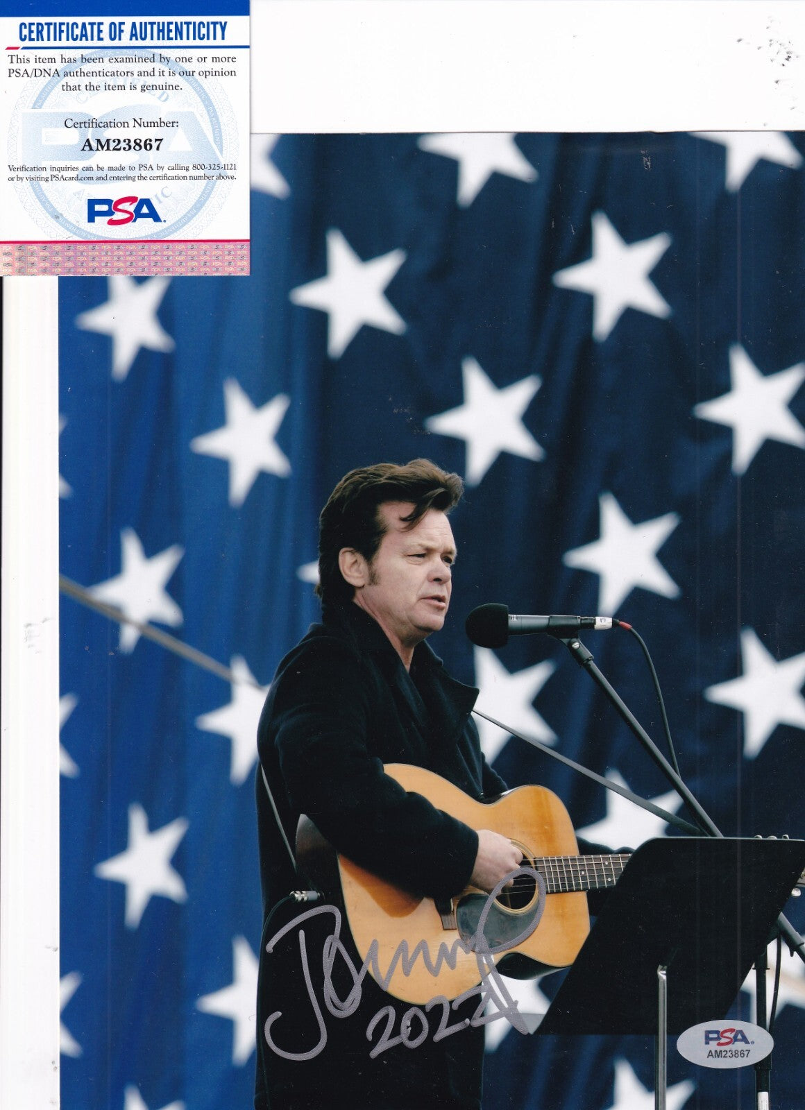 JOHN COUGAR MELLENCAMP signed (JACK & DIANE) Music 8X10 photo PSA/DNA AM23867