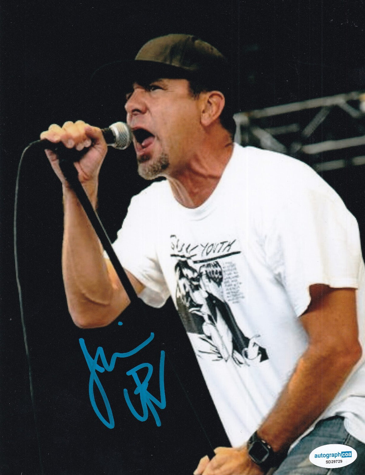 JIM LINDBERG signed (PENNYWISE) Lead Music singer 8X10 photo ACOA SD29729