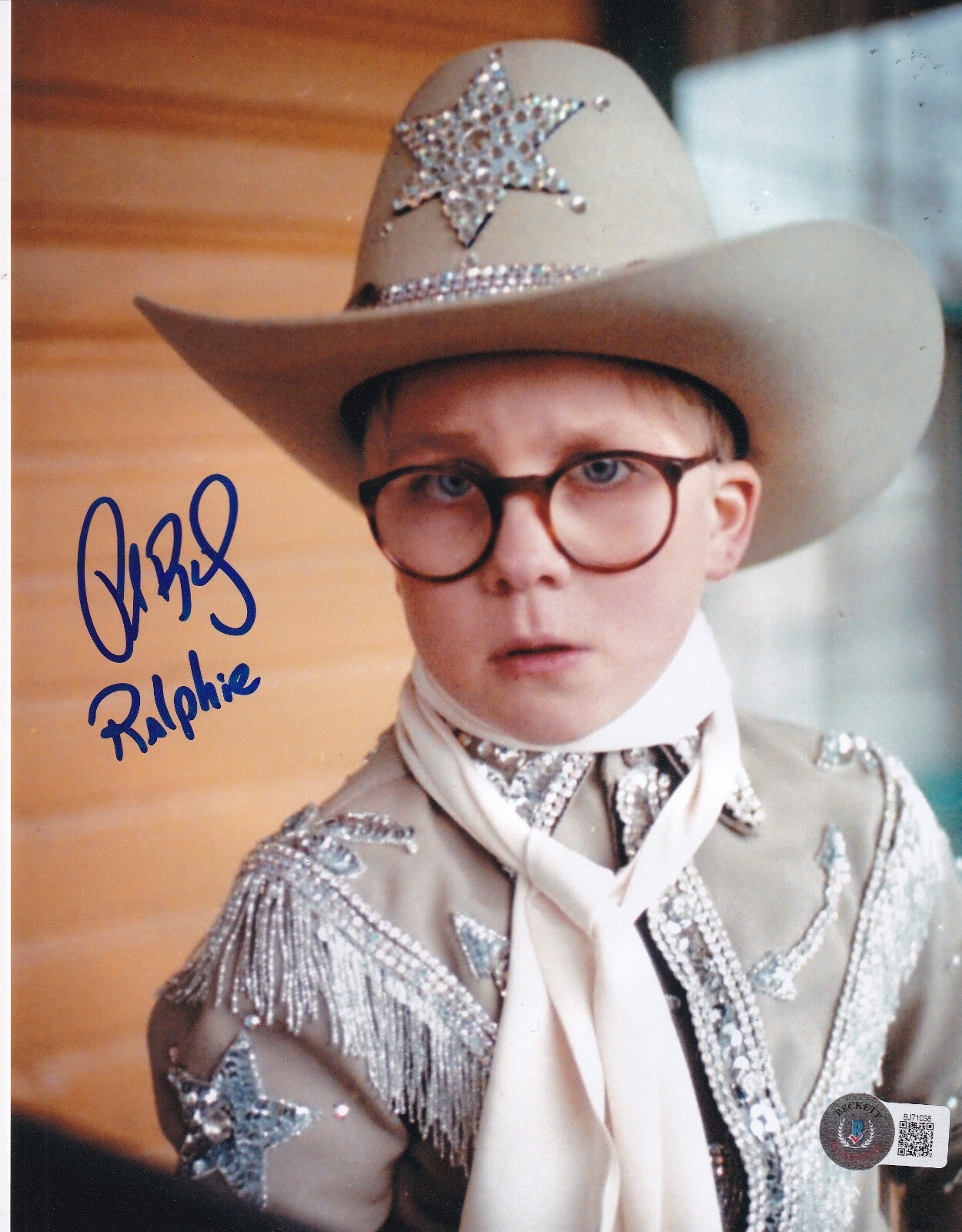 PETER BILLINGSLEY signed (A CHRISTMAS STORY) 8X10 photo BECKETT BAS BJ71038