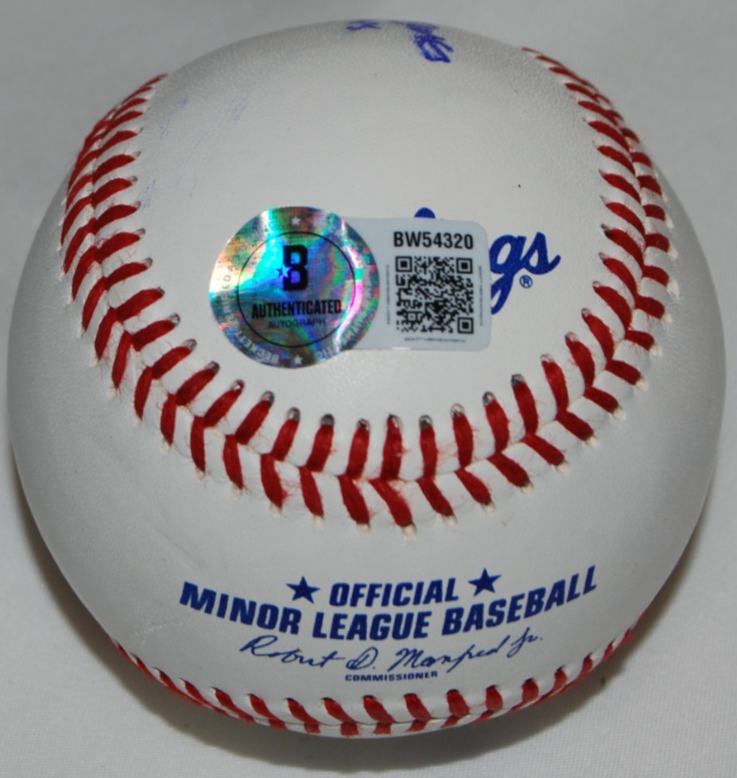 JASON HAMMEL signed (CHICAGO CUBS) ML Minor League baseball BECKETT BW54320