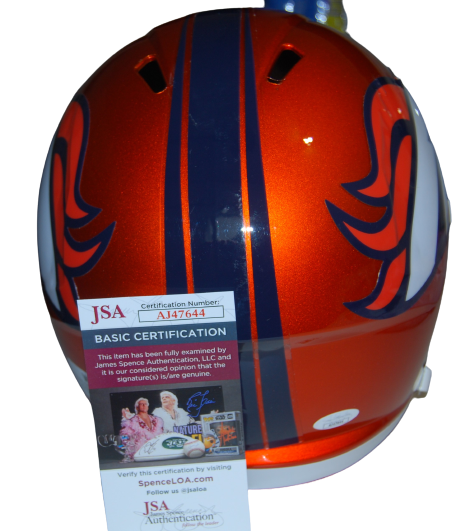 SEAN PAYTON signed (DENVER BRONCOS) FLASH F/S football helmet JSA COA AJ47644