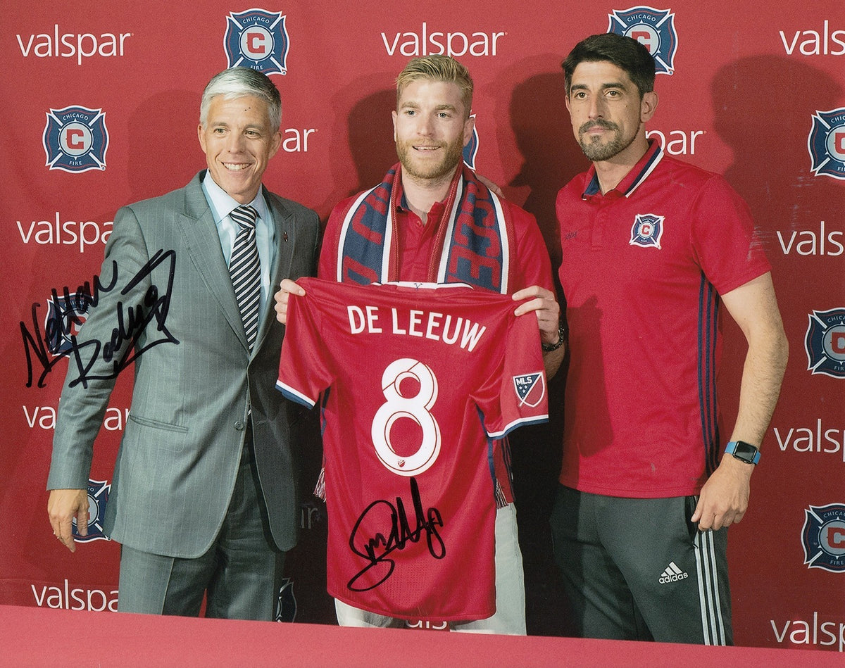 MICHAEL DE LEEUW signed *CHICAGO FIRE* MLS SOCCER 8X10 (FC GRONINGEN) W/COA #2