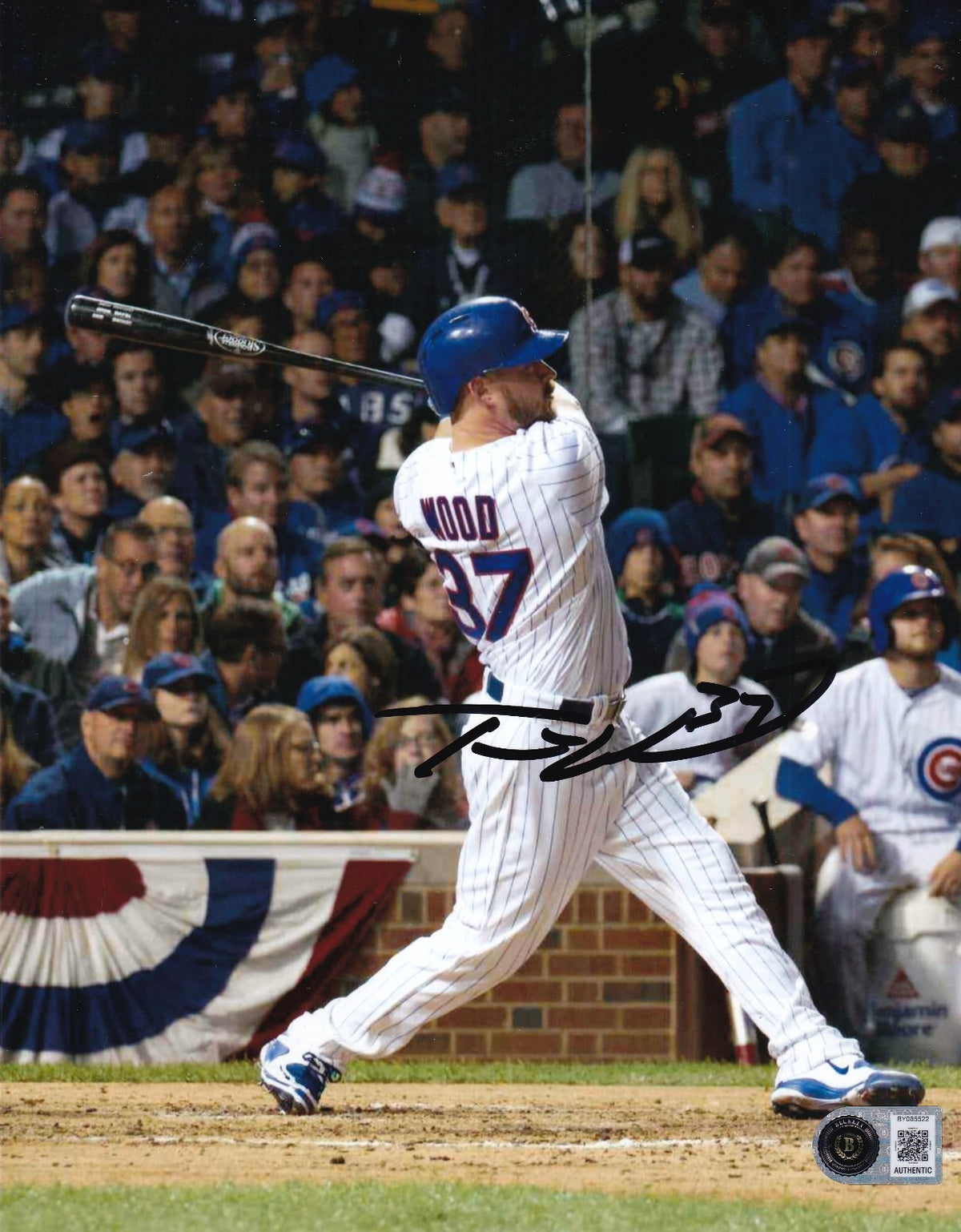 TRAVIS WOOD signed (CHICAGO CUBS) baseball 8X10 photo BECKETT BAS BY085522