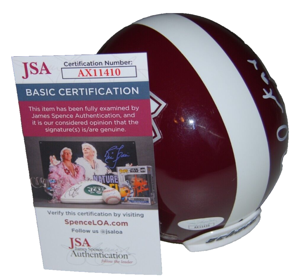 MONTEZ SWEAT signed (MISSISSIPPI STATE) Bears mini football helmet JSA AX11410