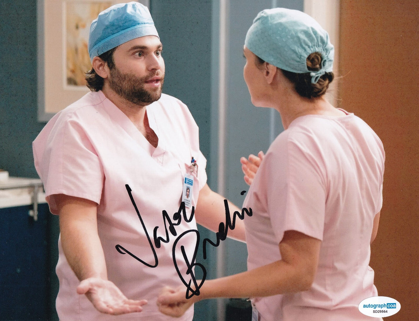 JAKE BORELLI signed (GREY'S ANATOMY) Dr Levi Schmitt 8X10 photo ACOA SD29564
