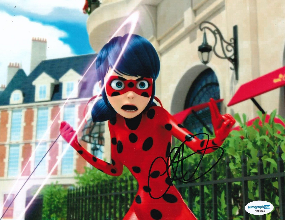 CRISTINA VALENZUELA signed (LADYBUG & CAT NOIR) 8x10 photo ACOA SD29674