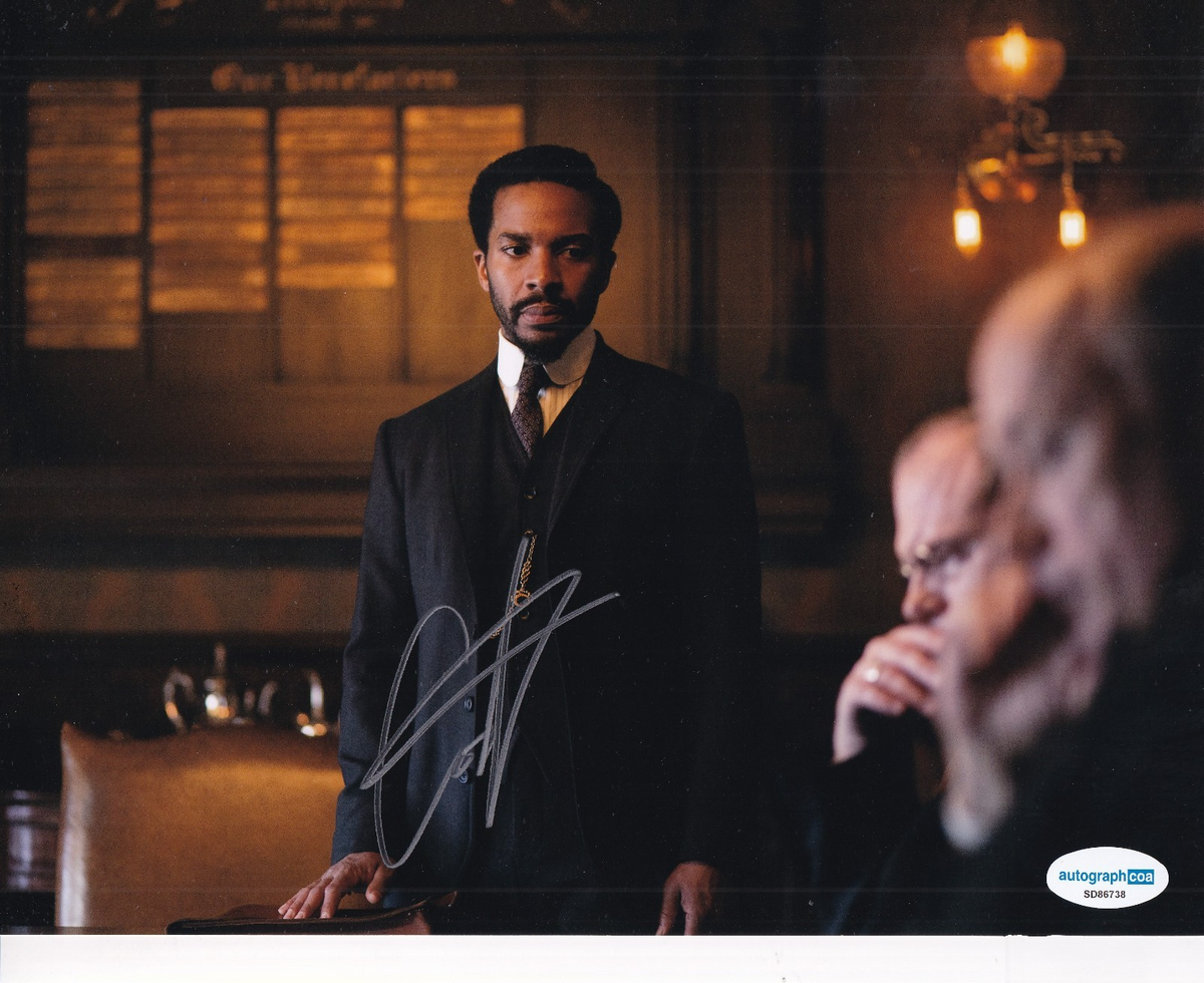 ANDRE HOLLAND signed (THE KNICK) Dr. Alegernon Edwards 8X10 photo ACOA SD86738