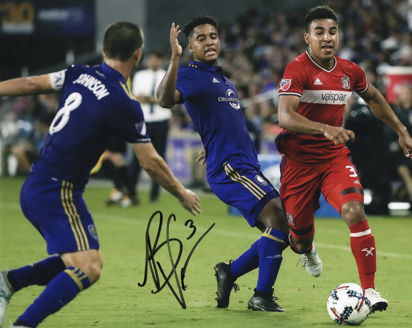 Brandon Vincent signed 8x10 Photo w/COA Chicago Fire MLS Soccer