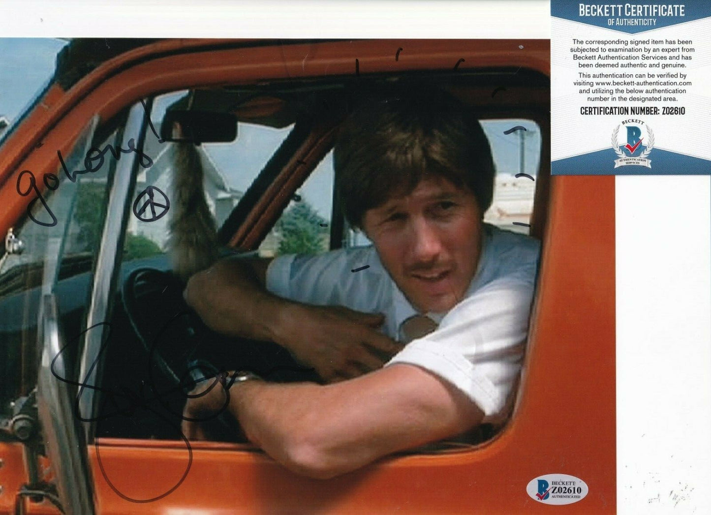 JON GRIES signed (NAPOLEON DYNAMITE) Uncle Rico 8X10 photo BECKETT BAS Z02610