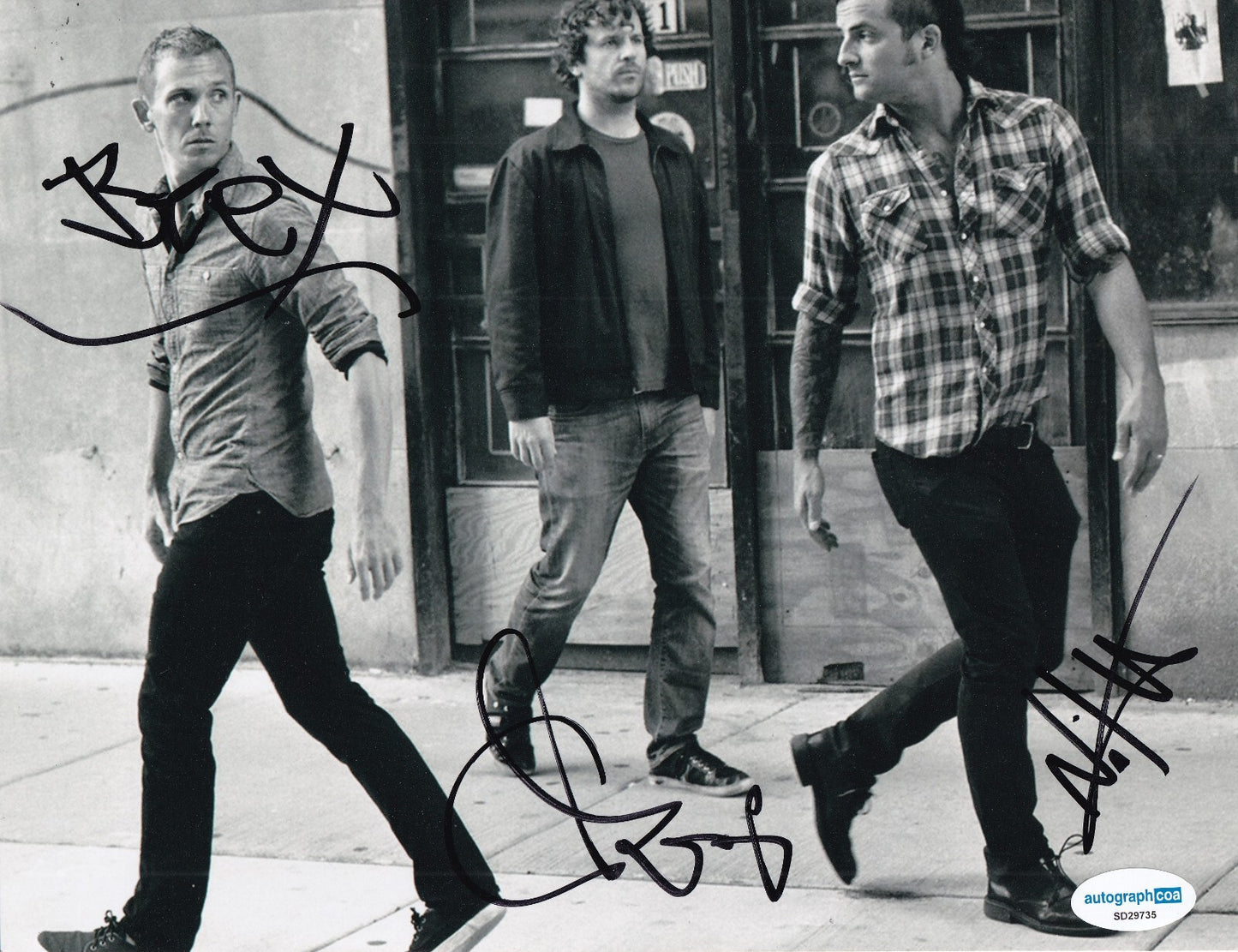 THE LAWRENCE ARMS group signed 8X10 photo by all 3 (PARTYING GIFT) ACOA SD29735