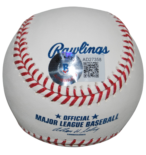 CHRIS DAVIS signed (BALTIMORE ORIOLES) Rangers OML baseball BECKETT BAS AD27358